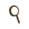 silhouette magnifying glass icon design