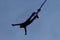 Silhouette of a male Bungee Jumper