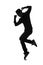 Silhouette of male dancer