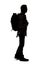 Silhouette of a Male Hiker or Tour Guide