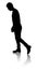 Silhouette of man.