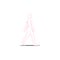 Silhouette of a man in full growth moves, vector illustration in pink thin lines, the man is walking