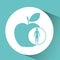 Silhouette man health apple icon