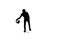 Silhouette Of Man Playing With Ball