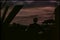 Silhouette of man walking down pier at night