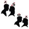 Silhouette of man and woman. Psychology of relations.