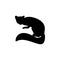 silhouette of marten icon. Element of animals icon for mobile concept and web apps. Detailed silhouette of marten icon can be used