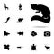silhouette of marten icon. zoo icons universal set for web and mobile