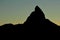 Silhouette of Matterhorn