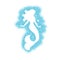 Silhouette of mermaid with dust glitters