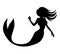 Silhouette of mermaid icon