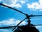 Silhouette of military helicopter