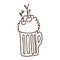 silhouette milkshake drink design icon