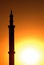 Silhouette of a minaret