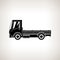 Silhouette Mini Lorry without Load Isolated