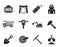 Silhouette Mining and quarrying industry objects and icons