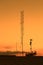 Silhouette mobile antenna tower