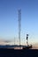 Silhouette mobile antenna tower