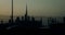 The silhouette of a modern metropolis
