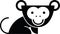 Silhouette monkey cartoon logo