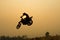 Silhouette motocross jump