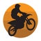 silhouette of a motorbike rider. Vector illustration decorative design