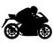 Silhouette motorcycle vector