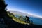 Silhouette of mountain bike rider in Queenstown