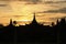 Silhouette of National Museum of Cambodia at sunset, Phnom Penh