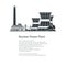 Silhouette Nuclear Power Plant , Poster Brochure