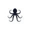 Silhouette Octopus vector template. Octopus vector