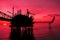 Silhouette,Offshore oil and rig platform