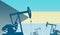 silhouette of oil pumps against flag of Bahamas. Extraction grade crude oil and gas. concept of oil fields and oil companies,