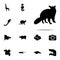 silhouette of opossum icon. zoo icons universal set for web and mobile