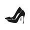 Silhouette of a pair of black ladies high heels shoes for fashion design