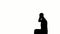 silhouette people talk on white background. silhouette man black people talking communicate white screen