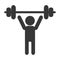 silhouette of person lifting a barbell