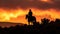 Silhouette of a person in the sunset. Silhouette of a cowboy during a glorious sunset.