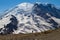 Silhouette of a person walking in Mount Rainier