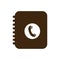 silhouette phone book icon flat