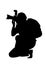 Silhouette of photographer