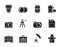 Silhouette Photography equipment icons