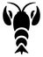 Silhouette picture of a Japanese Symbol of a Lobster