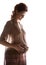 Silhouette picture of pregnant beautiful woman