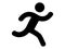 Silhouette picture of a runner icon