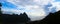 Silhouette of the Pitons