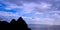 Silhouette of the Pitons