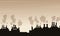 Silhouette of pollution industry bad environment