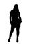 Silhouette posing girl