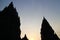 Silhouette of prambanan enshrine or temple